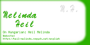 melinda heil business card